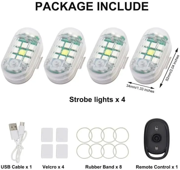 Multi-Purpose Wireless LED Safety Strobe Light Kit