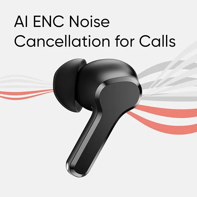 Earbuds T110 with Ai Enc for Calls, Upto 38 Hours of Playback and Fast Charging Bluetooth in Ear Headset