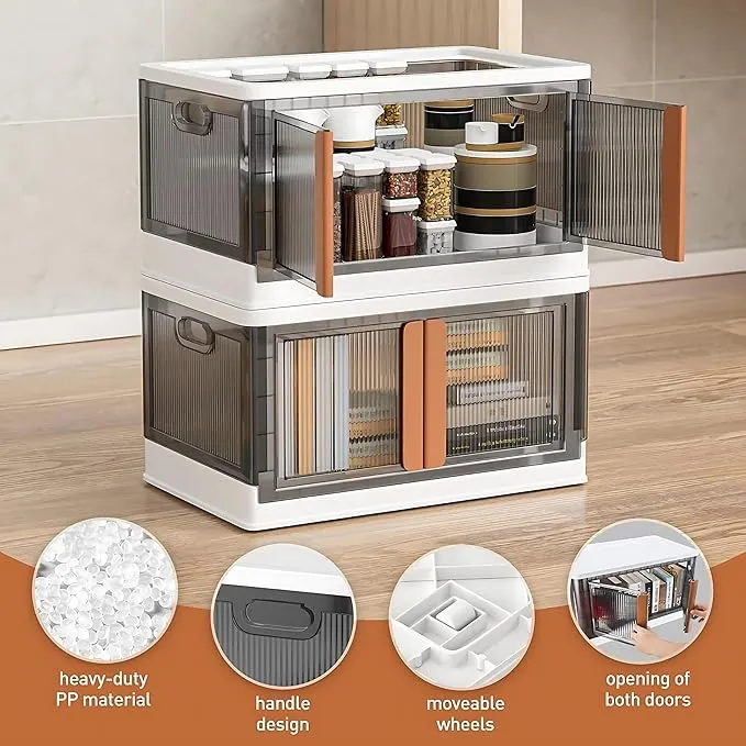 Transparent Plastic Cupboard for Storage Bins
